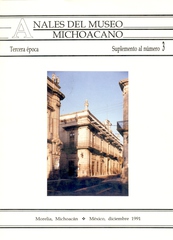 ANALES DEL MUSEO MICHOACANO SUPLEMENTO AL NO. 3; 3RA. ÉPOCA