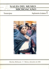 ANALES DEL MUSEO MICHOACANO SUPLEMENTO AL NO. 4; 3RA. ÉPOCA