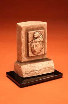 ROSTRO PAKAL II DIOS DEL MAÍZ/ BASE DE OBSIDIANA