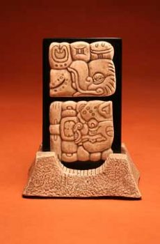 GLIFOS MAYAS/ PISAPAPELES BASE OBSIDIANA