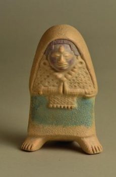 Mujer Maya con falda azul