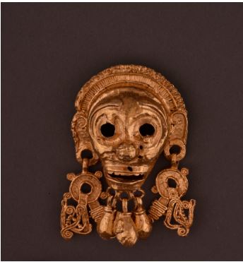 Prendedor máscara antropomorfa
